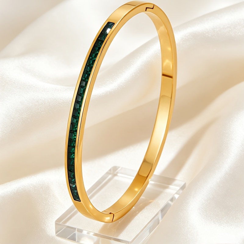 3pcs Light Luxury Stainless Steel Bracelet Set, Elegant Gift